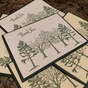Handmade “thank you” cards. Set of 5, blank inside.